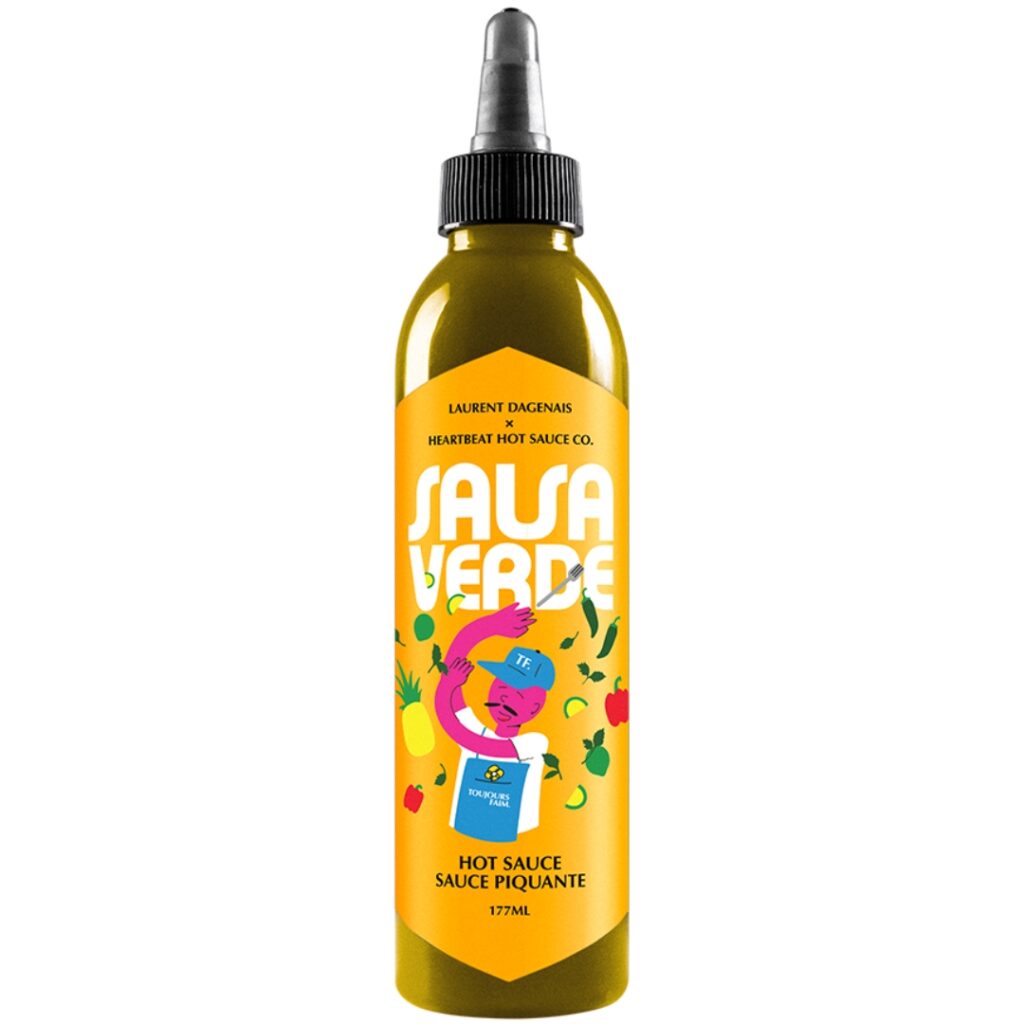 Meet Salsa Verde by Heartbeat Hot Sauce—a zesty, small-batch masterpiece made with poblano peppers, pineapple, tomatillos & avocado oil. Born from a viral moment with chef Laurent Dagenais, it's perfect for tacos, kebabs, chaats & more. No additives, just fresh, herby, global flavor with an Indian twist.